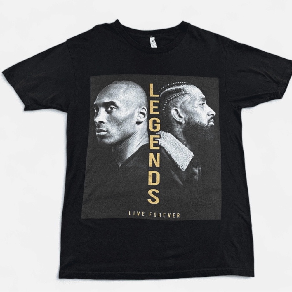 Legends Live Forever-Kobe Bryant & Nipsey Hussle Men’s Black T-Shirt PTP 19,28L